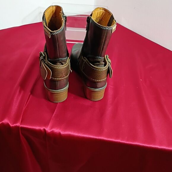 Pikolinos Women’s SZ 5 Euro 35 Round Toe Leather Ankle Boots Booties Brown - Picture 6 of 11